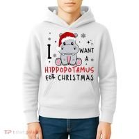 I Want A Hippopotamus For Christmas Kids Hoodie thumb 4