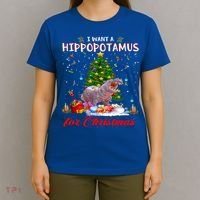 I Want A Hippopotamus For Christmas Xmas Hippo For Gift T-Shirt thumb 4