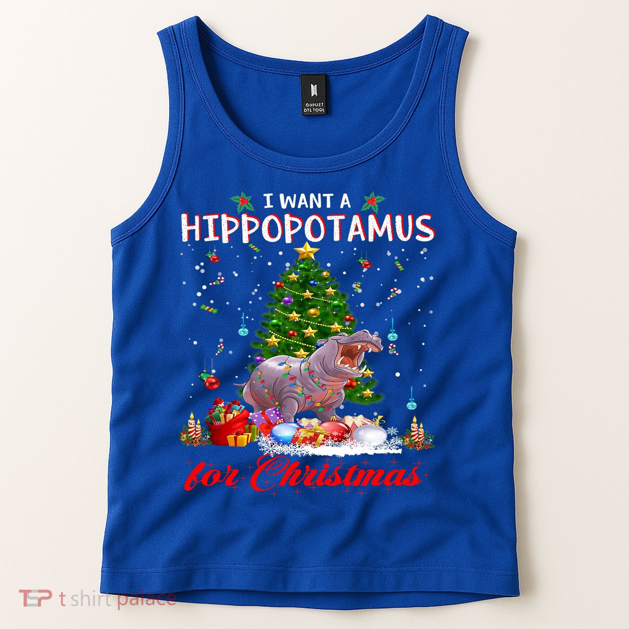 I Want A Hippopotamus For Christmas Xmas Hippo For Gift Tank Top