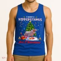 I Want A Hippopotamus For Christmas Xmas Hippo For Gift Tank Top thumb 3