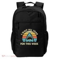 I Wait All Year For This Week Shark Lover Ocean Wildlife Backpack thumb 0