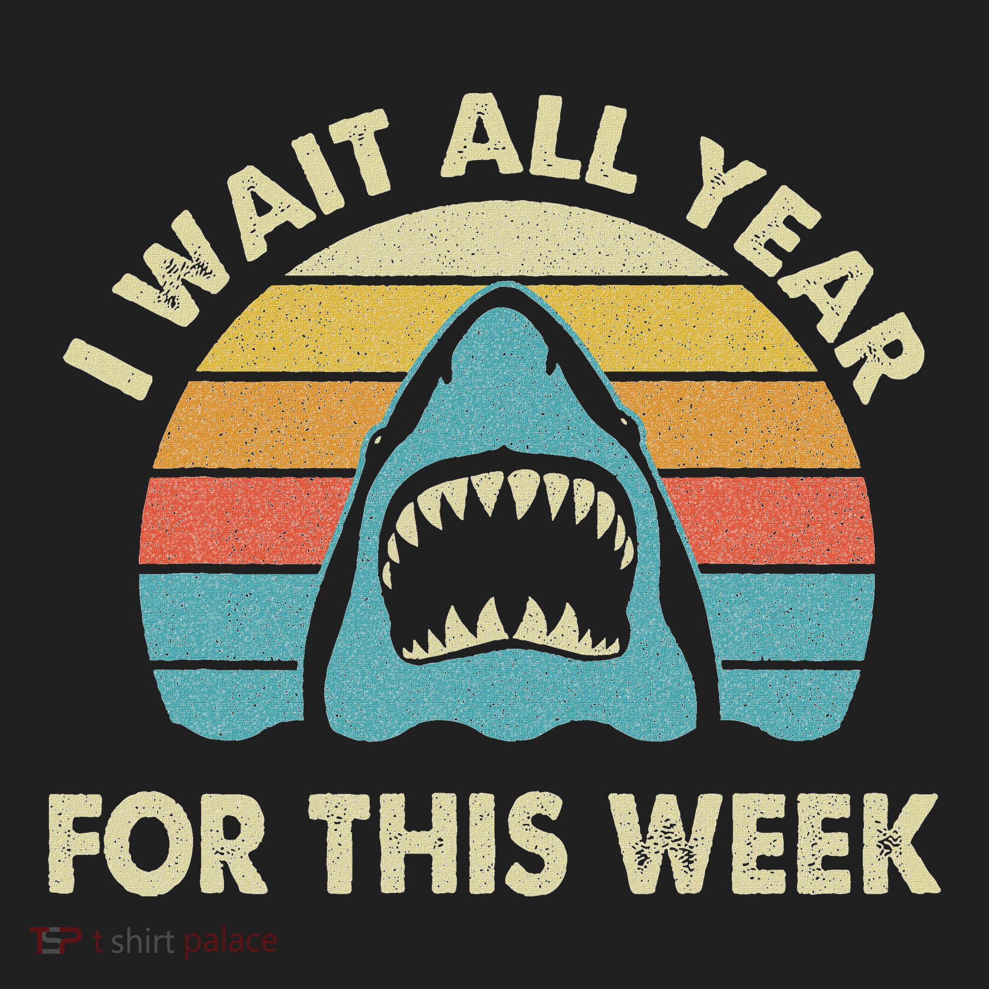 I Wait All Year For This Week Shark Lover Ocean Wildlife Beanie