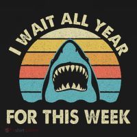 I Wait All Year For This Week Shark Lover Ocean Wildlife Women's Hoodie thumb 2