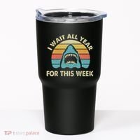 I Wait All Year For This Week Shark Lover Ocean Wildlife Tumbler thumb 0