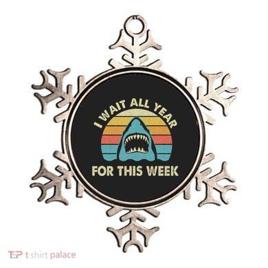 I Wait All Year For This Week Shark Lover Ocean Wildlife Ornament
