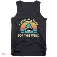 I Wait All Year For This Week Shark Lover Ocean Wildlife Tank Top thumb 0