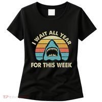 I Wait All Year For This Week Shark Lover Ocean Wildlife Women's T-Shirt thumb 0