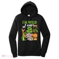 Im Wild And 2 Zoo Theme Birthday Safari Jungle Women's Hoodie thumb 0
