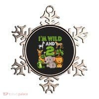 Im Wild And 2 Zoo Theme Birthday Safari Jungle Ornament thumb 0