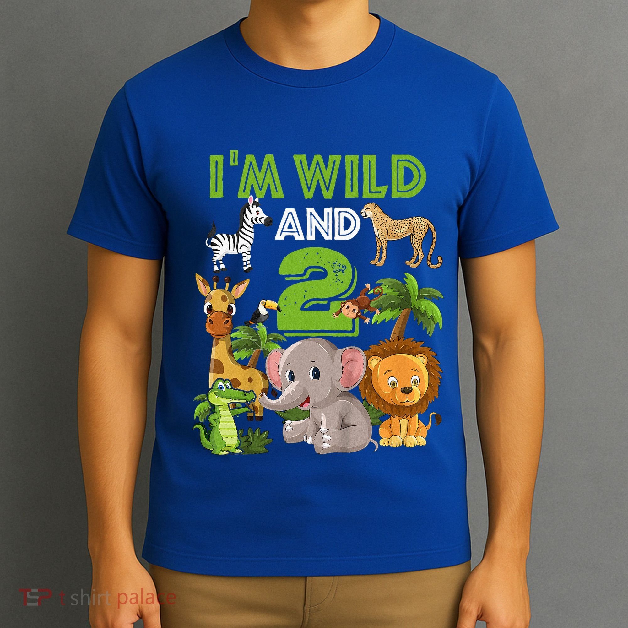 Im Wild And 2 Zoo Theme Birthday Safari Jungle T-Shirt