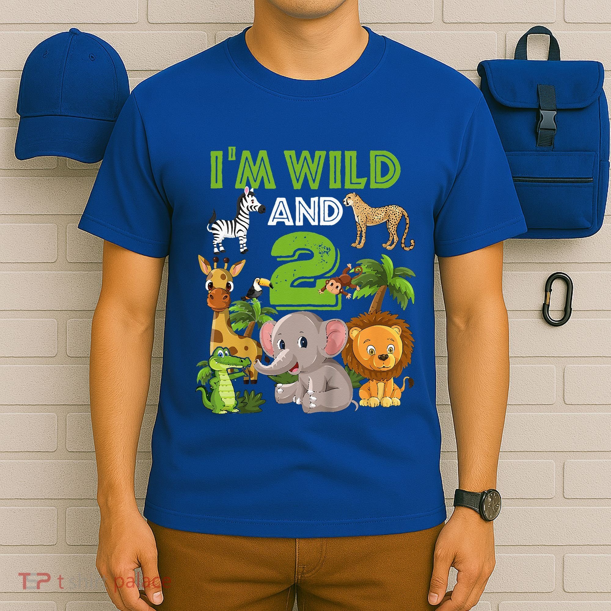 Im Wild And 2 Zoo Theme Birthday Safari Jungle T-Shirt