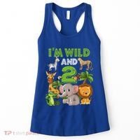 Im Wild And 2 Zoo Theme Birthday Safari Jungle Women's Tank Top thumb 0