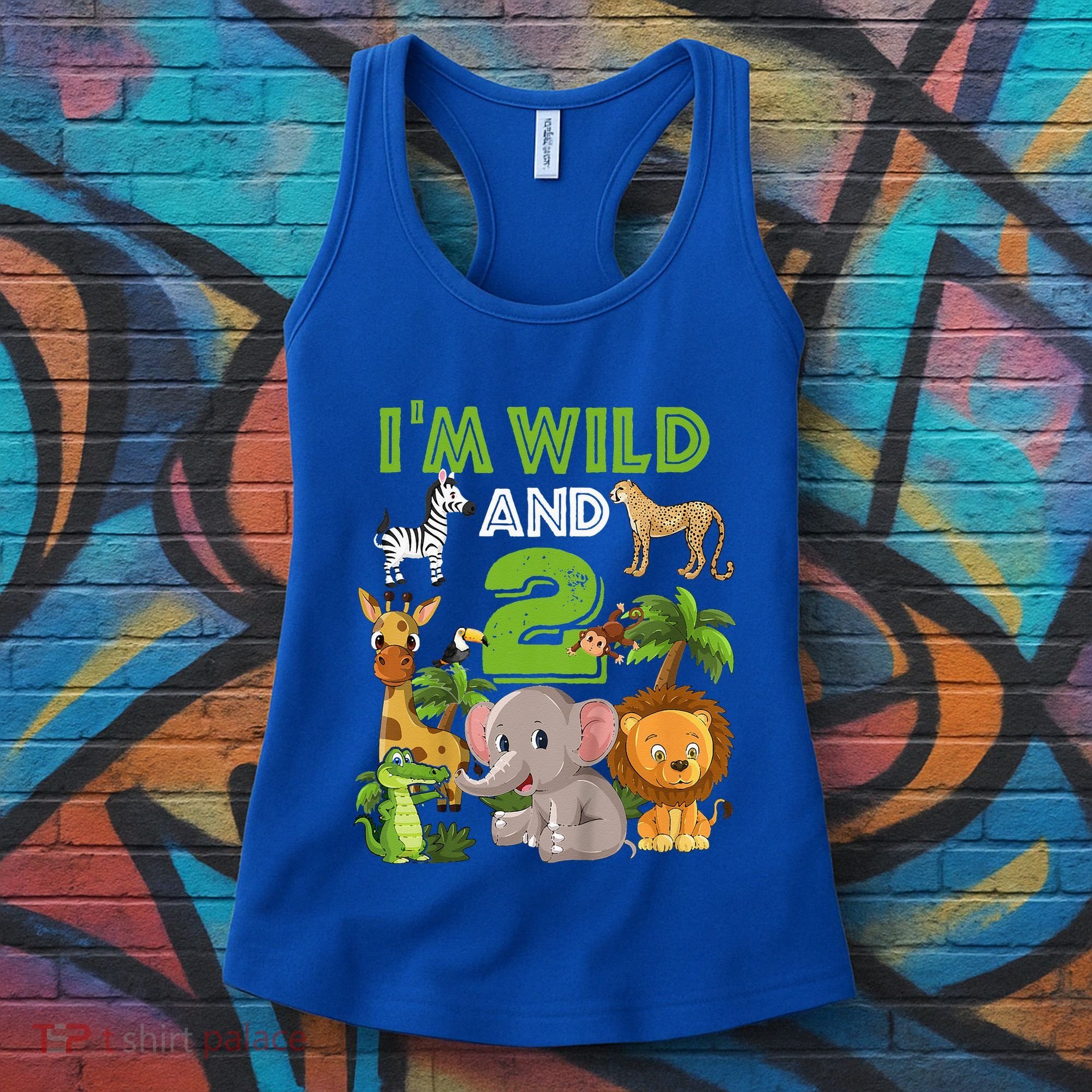 Im Wild And 2 Zoo Theme Birthday Safari Jungle Women's Tank Top