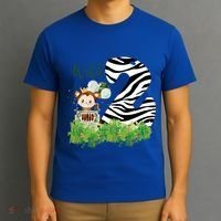 Im Wild And 2 Zoo Theme Birthday Safari Jungle Animal T-Shirt thumb 3