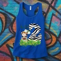 Im Wild And 2 Zoo Theme Birthday Safari Jungle Animal Women's Tank Top thumb 3