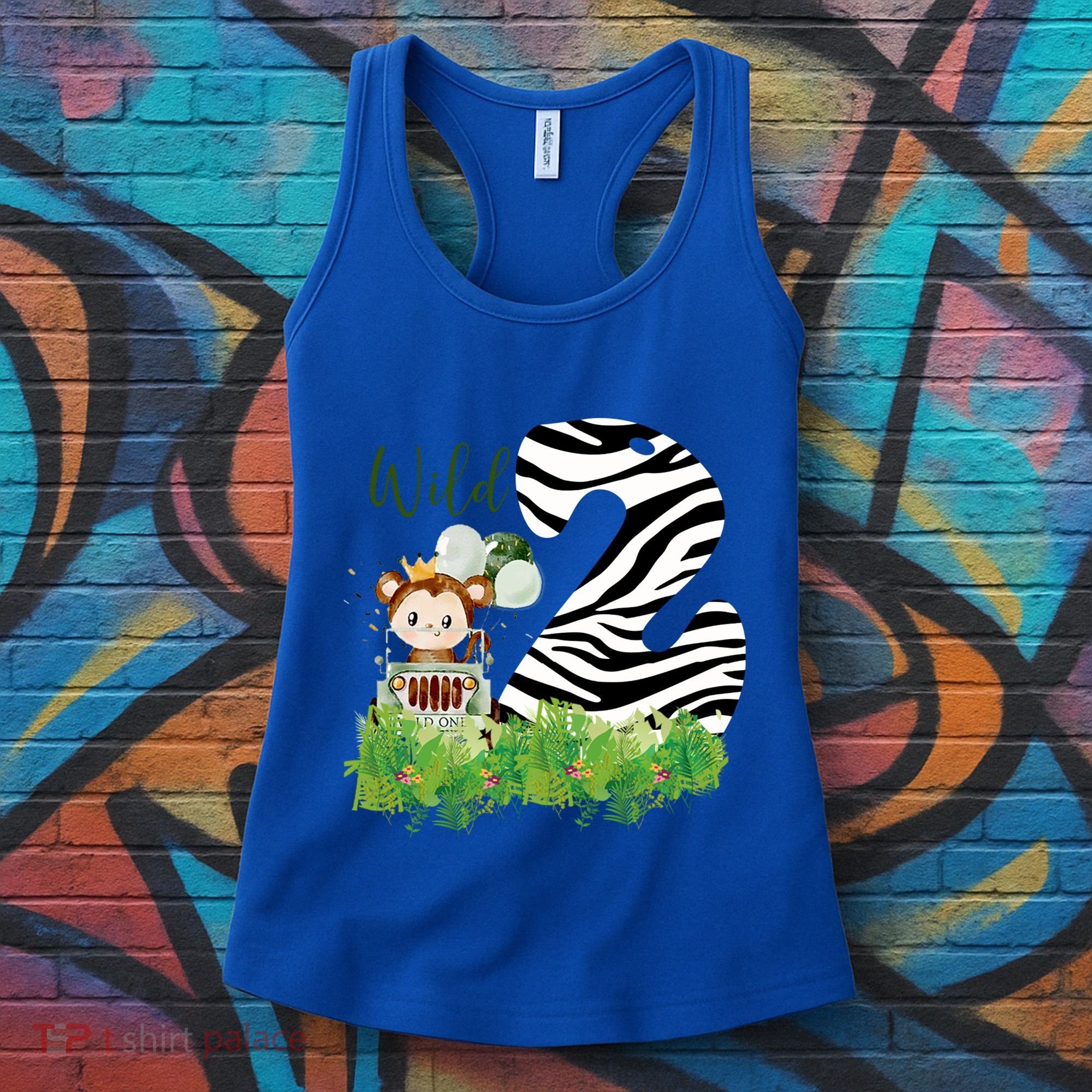 Im Wild And 2 Zoo Theme Birthday Safari Jungle Animal Women's Tank Top