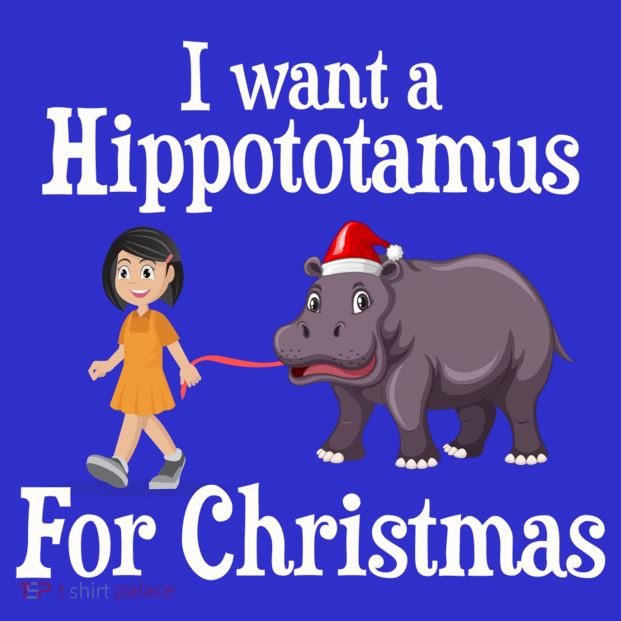 I Want A Hippopotamus For Christmas Hippo Xmas For Girl Gift T-Shirt