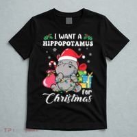 I Want A Hippopotamus For Christmas Hippo Christmas Pajamas T-Shirt thumb 5