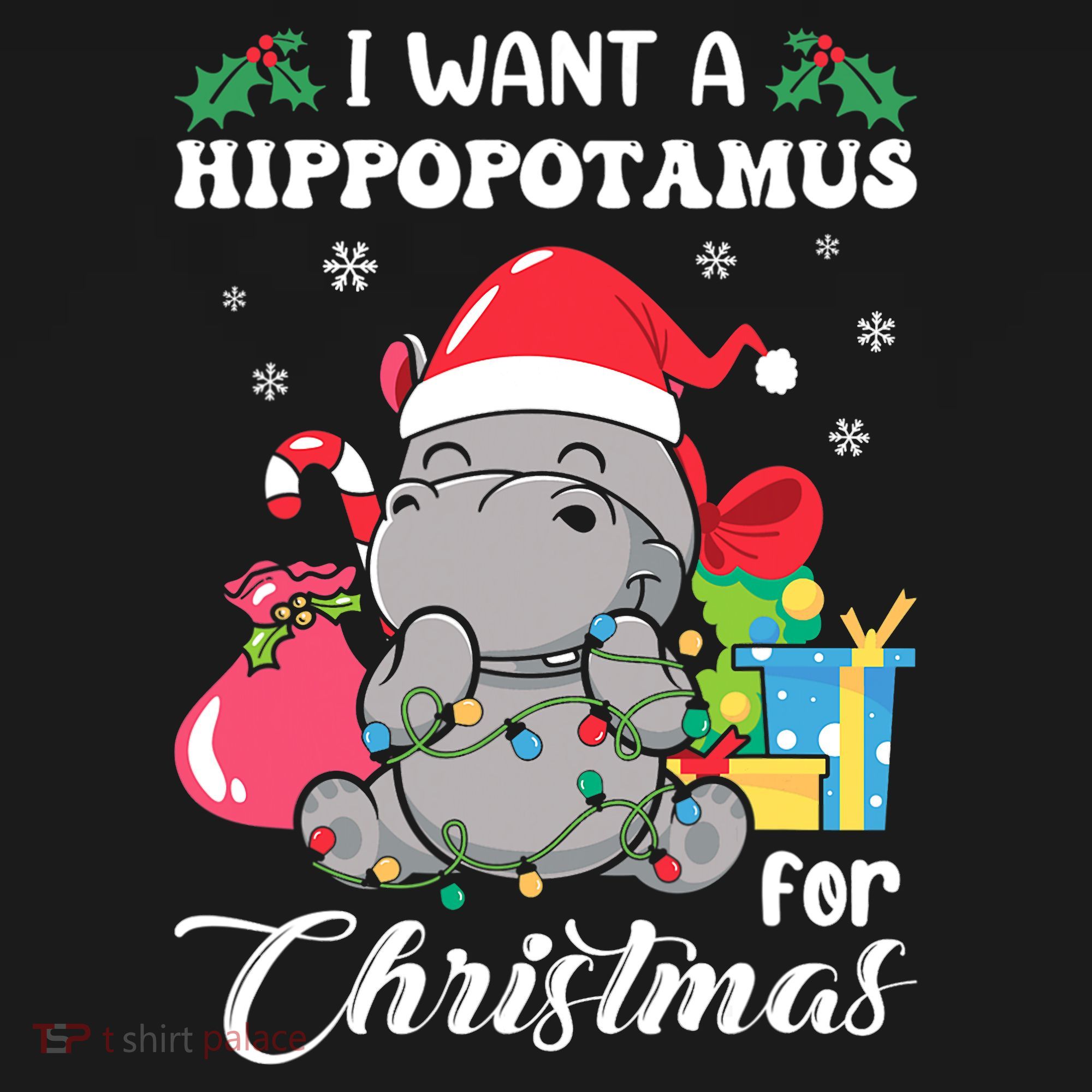 I Want A Hippopotamus For Christmas Hippo Christmas Pajamas Mousepad