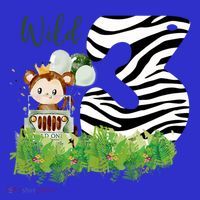 Im Wild And 3 Zoo Theme Birthday Safari Jungle Animal T-Shirt thumb 7