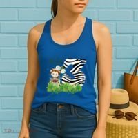 Im Wild And 3 Zoo Theme Birthday Safari Jungle Animal Women's Tank Top thumb 2