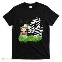 Im Wild And 4 Zoo Theme Birthday Safari Jungle Animal T-Shirt thumb 0