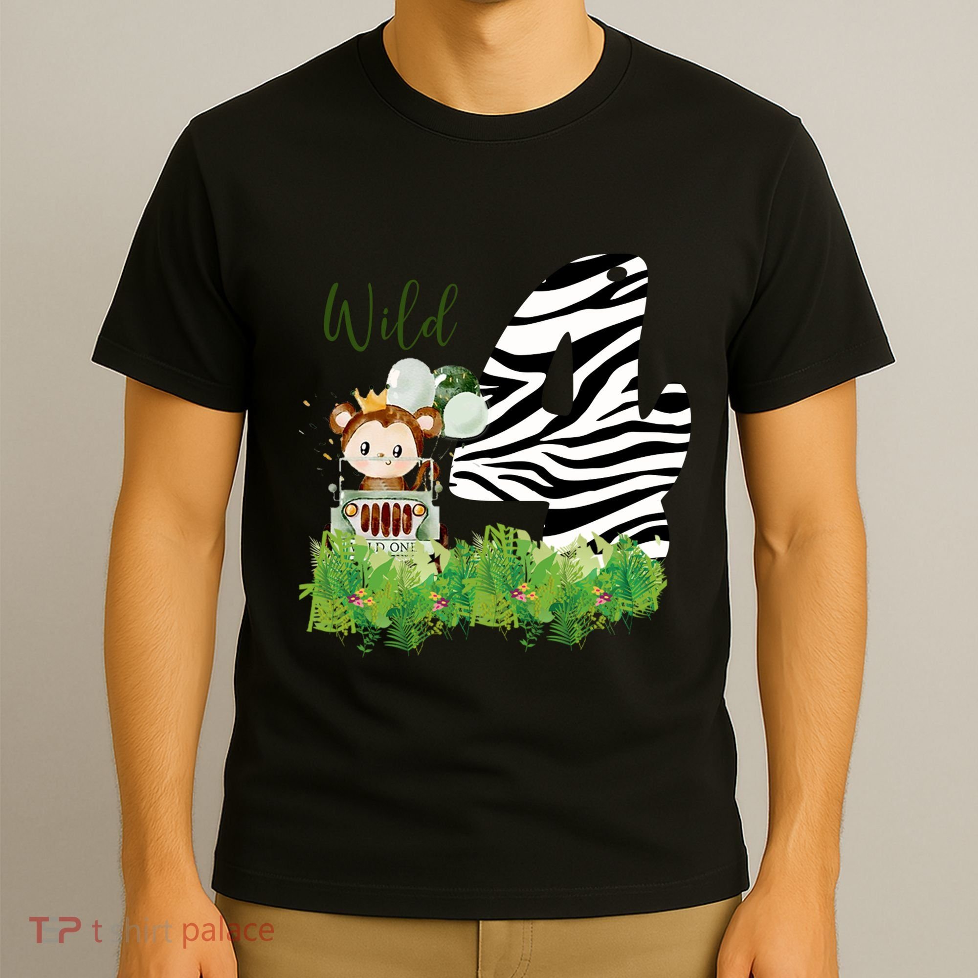 Im Wild And 4 Zoo Theme Birthday Safari Jungle Animal T-Shirt