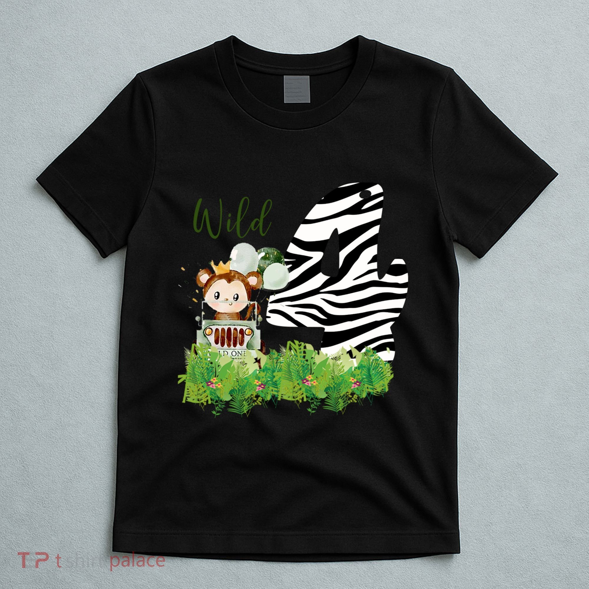 Im Wild And 4 Zoo Theme Birthday Safari Jungle Animal T-Shirt