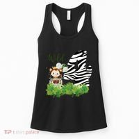 Im Wild And 4 Zoo Theme Birthday Safari Jungle Animal Women's Tank Top thumb 0