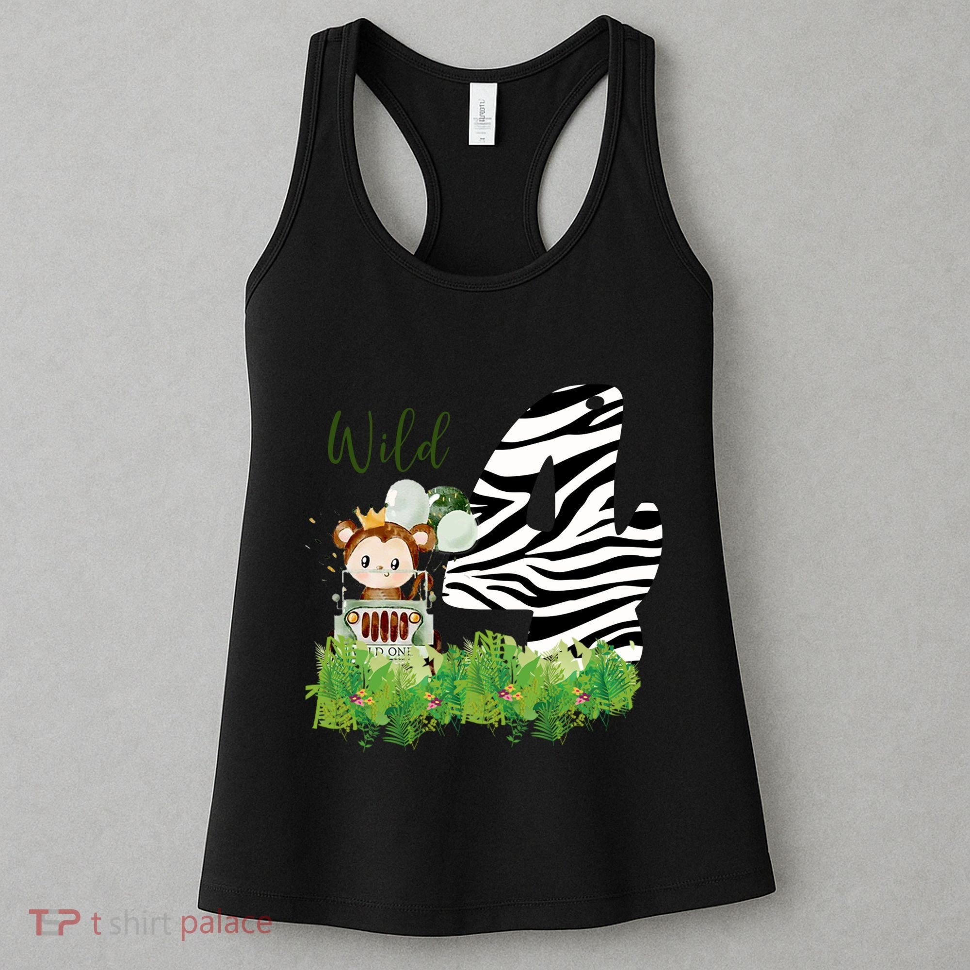 Im Wild And 4 Zoo Theme Birthday Safari Jungle Animal Women's Tank Top