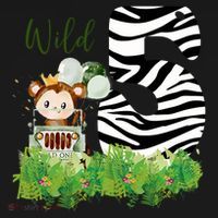 Im Wild And 5 Zoo Theme Birthday Safari Jungle Animal Women's Hoodie thumb 2