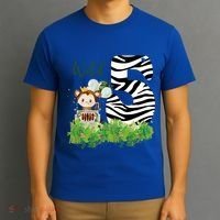 Im Wild And 5 Zoo Theme Birthday Safari Jungle Animal T-Shirt thumb 3