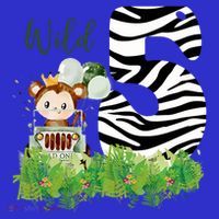 Im Wild And 5 Zoo Theme Birthday Safari Jungle Animal T-Shirt thumb 7