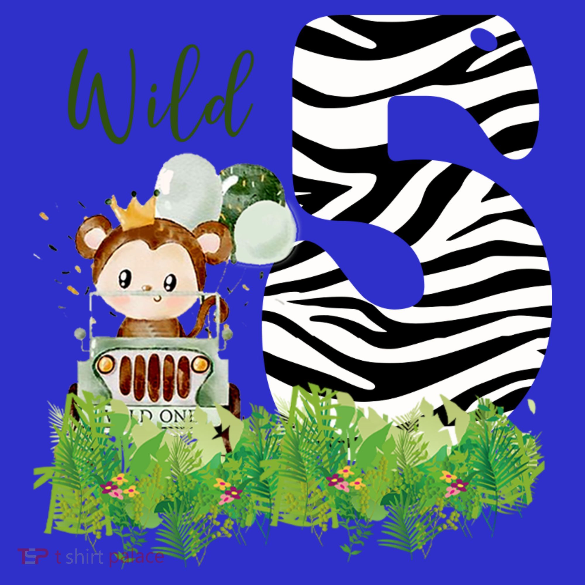 Im Wild And 5 Zoo Theme Birthday Safari Jungle Animal T-Shirt