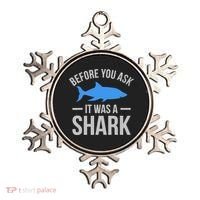 It Was A Shark Funny Amputee Prosthetic Surgery Graphic Ornament thumb 0