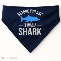 It Was A Shark Funny Amputee Prosthetic Surgery Graphic USA-Made Doggie Bandana thumb 0