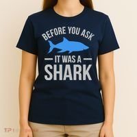 It Was A Shark Funny Amputee Prosthetic Surgery Graphic T-Shirt thumb 4