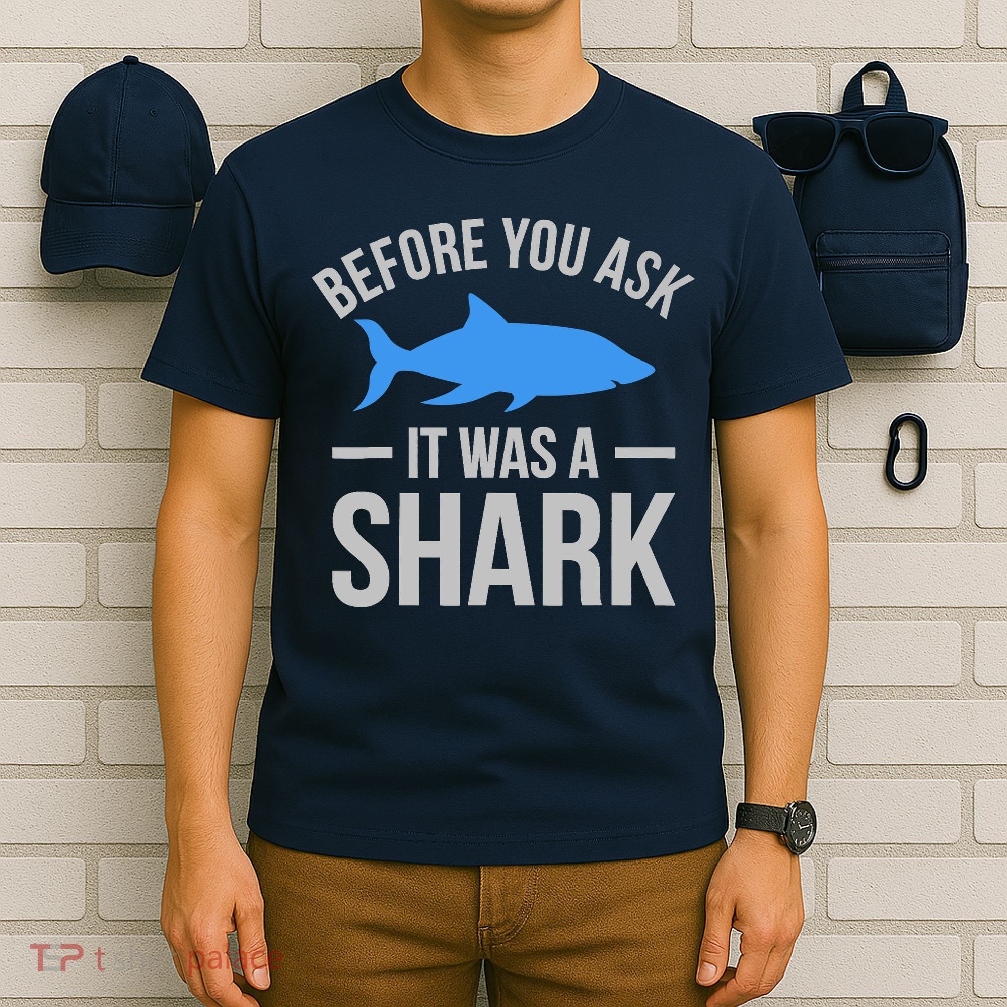 It Was A Shark Funny Amputee Prosthetic Surgery Graphic T-Shirt