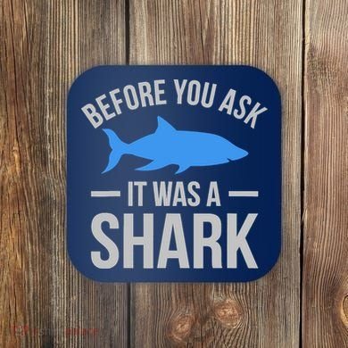 It Was A Shark Funny Amputee Prosthetic Surgery Graphic Coaster