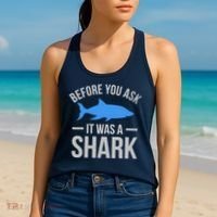 It Was A Shark Funny Amputee Prosthetic Surgery Graphic Women's Tank Top thumb 2