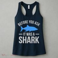 It Was A Shark Funny Amputee Prosthetic Surgery Graphic Women's Tank Top thumb 3