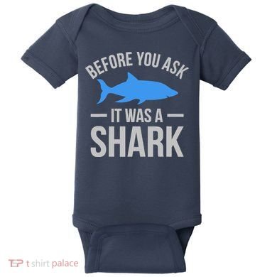 It Was A Shark Funny Amputee Prosthetic Surgery Graphic Baby Bodysuit