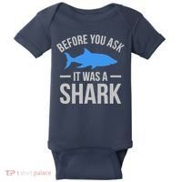It Was A Shark Funny Amputee Prosthetic Surgery Graphic Baby Bodysuit thumb 0
