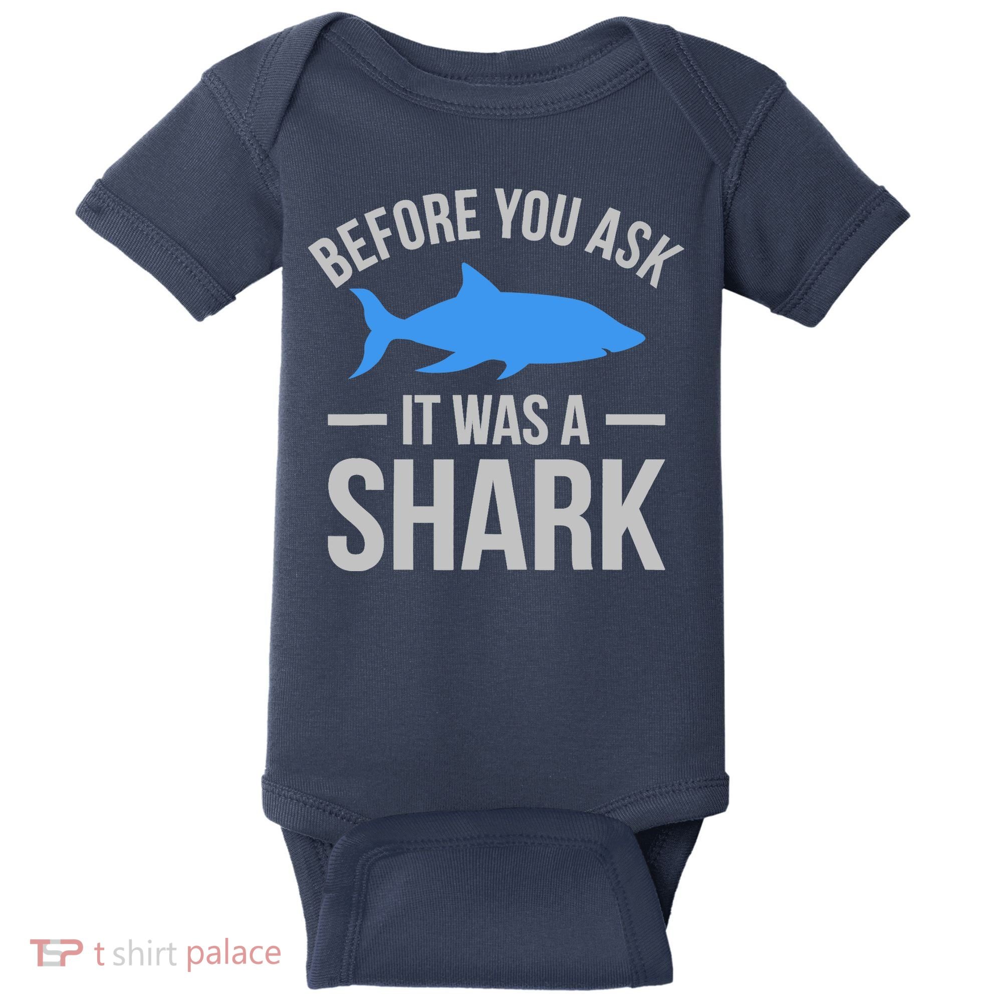 It Was A Shark Funny Amputee Prosthetic Surgery Graphic Baby Bodysuit