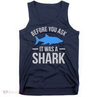 It Was A Shark Funny Amputee Prosthetic Surgery Graphic Tank Top thumb 0