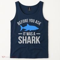 It Was A Shark Funny Amputee Prosthetic Surgery Graphic Tank Top thumb 2