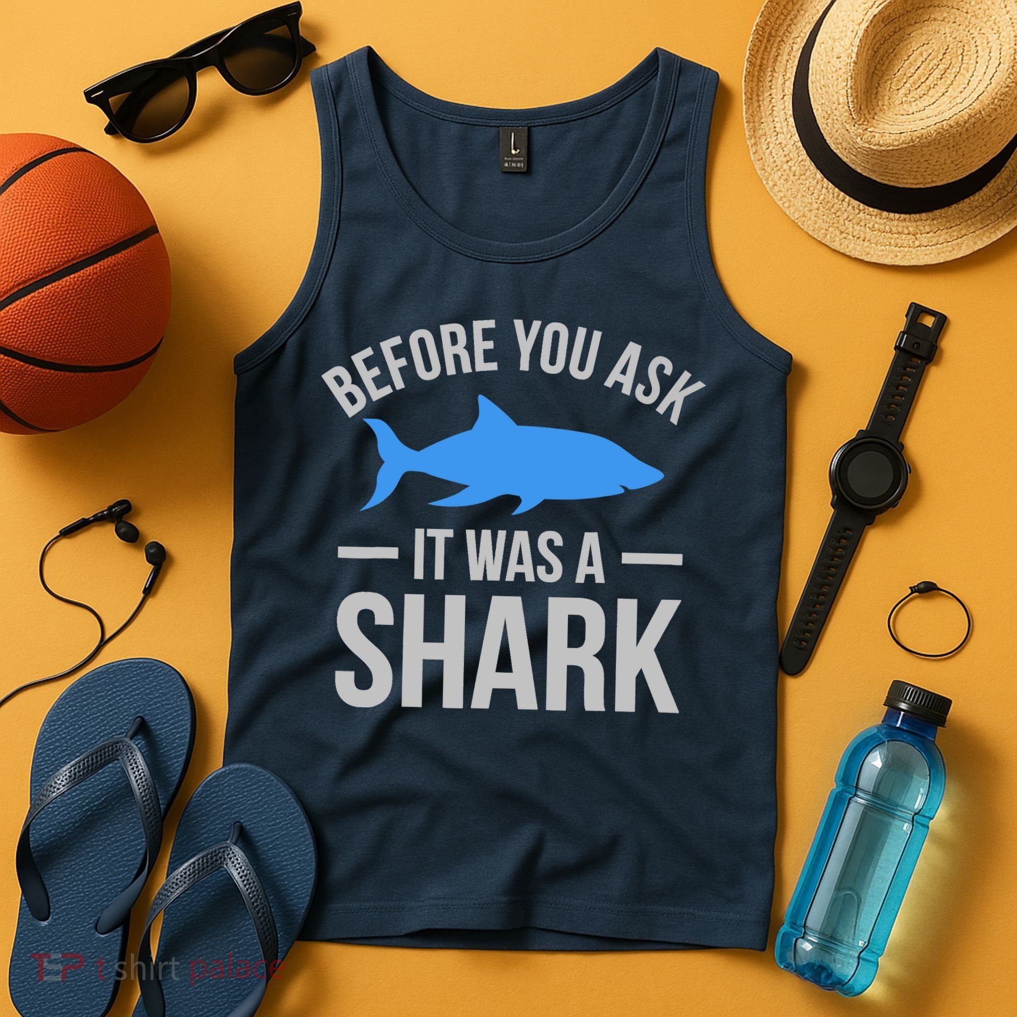It Was A Shark Funny Amputee Prosthetic Surgery Graphic Tank Top