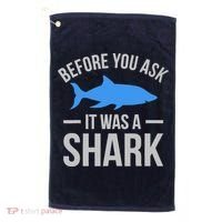 It Was A Shark Funny Amputee Prosthetic Surgery Graphic Golf Towel thumb 0