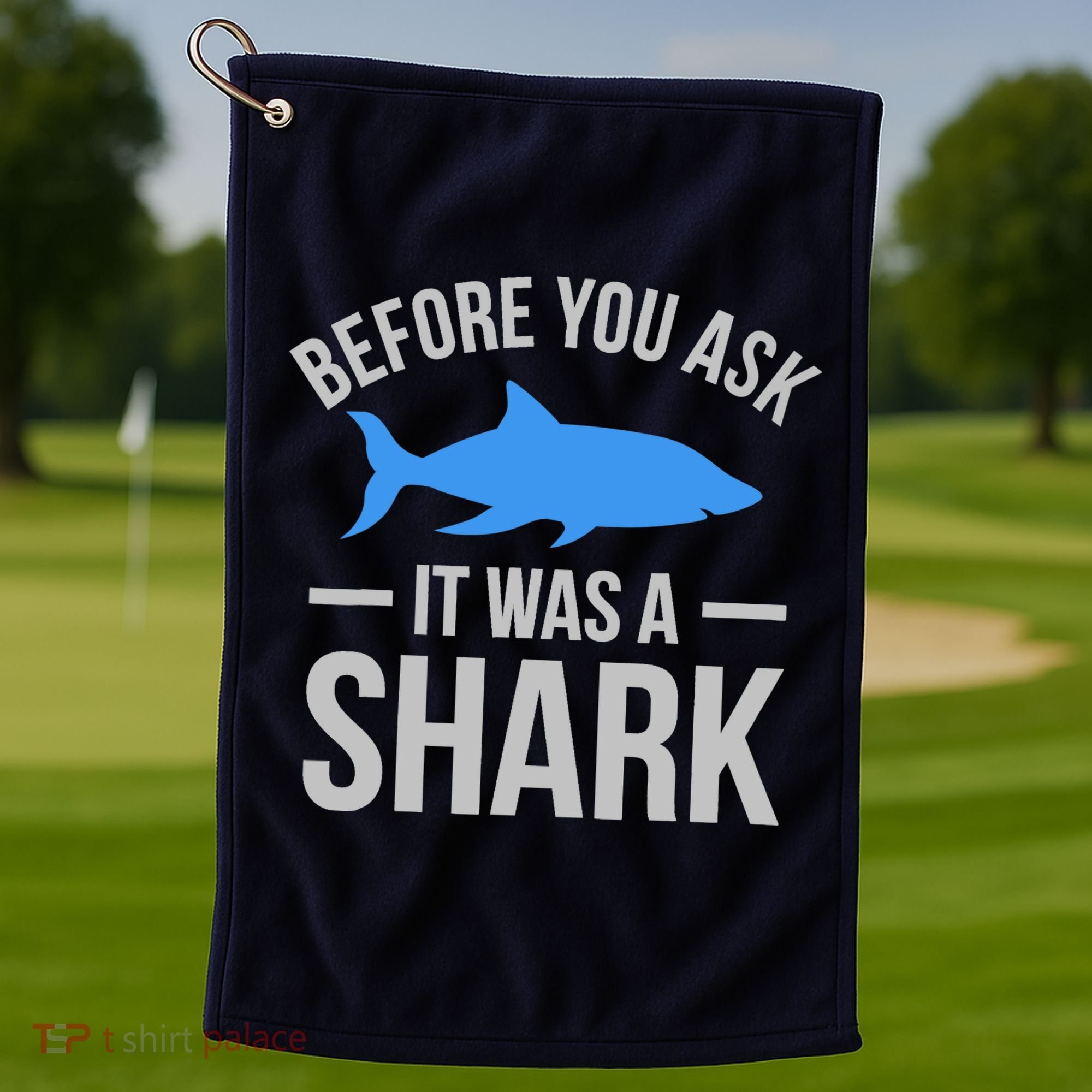 It Was A Shark Funny Amputee Prosthetic Surgery Graphic Golf Towel