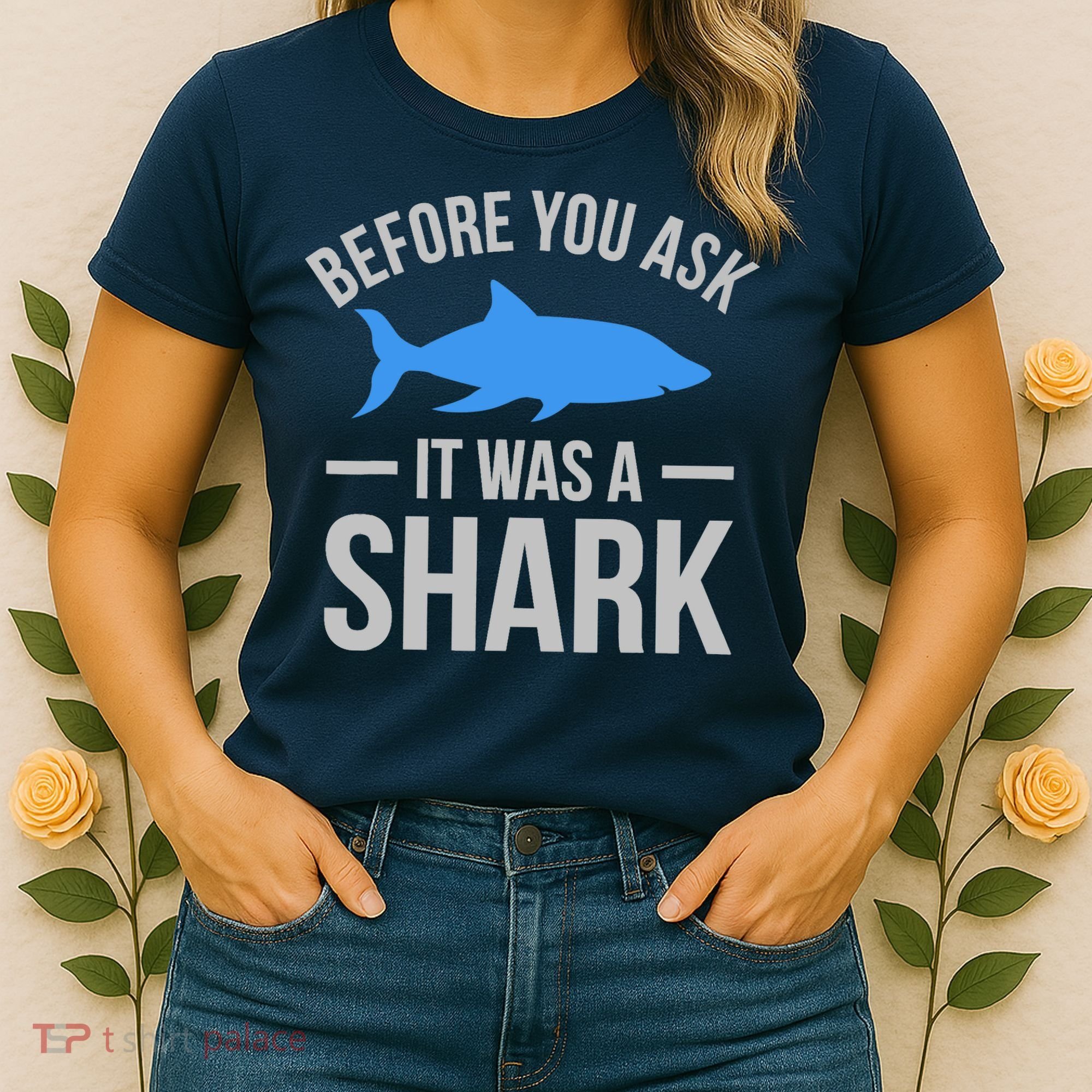 It Was A Shark Funny Amputee Prosthetic Surgery Graphic Women's T-Shirt